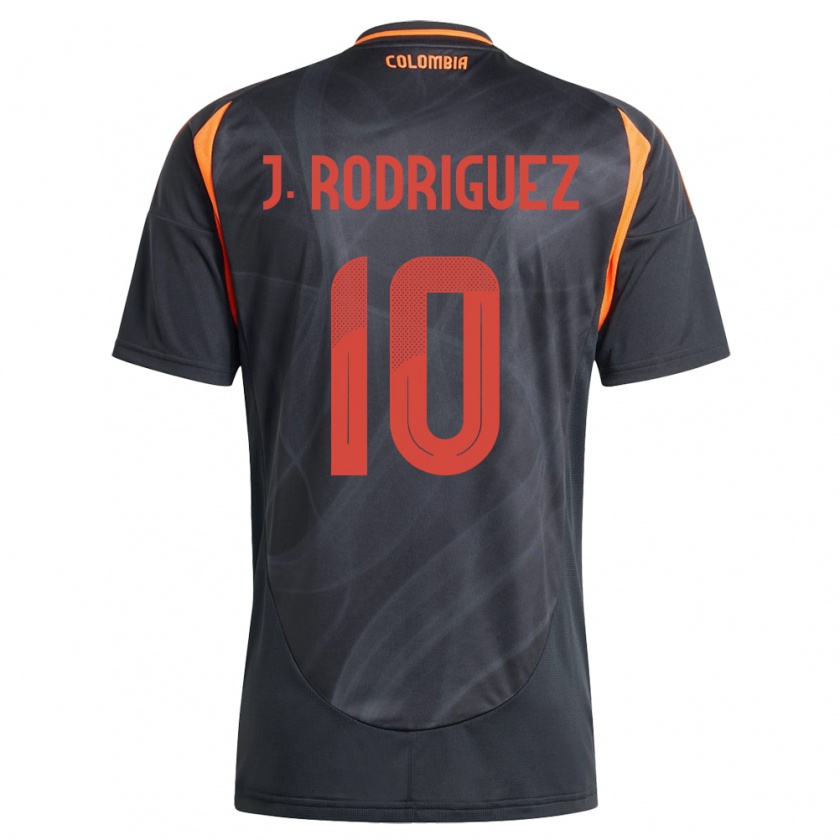 Kandiny Niño Camiseta Colombia James Rodríguez #10 Negro 2ª Equipación 24-26 La Camisa Chile