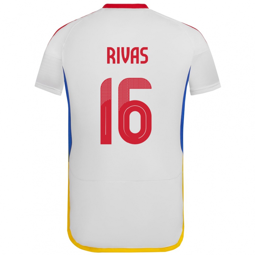 Kandiny Niño Camiseta Venezuela Renne Rivas #16 Blanco 2ª Equipación 24-26 La Camisa Chile