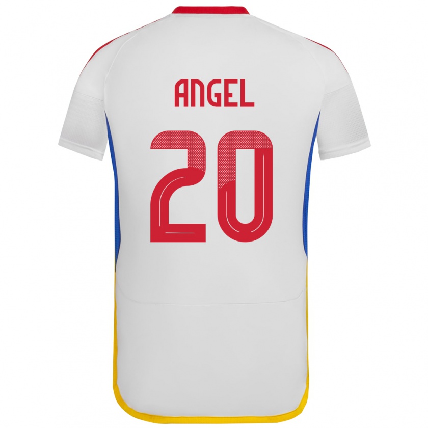 Kandiny Niño Camiseta Venezuela Wilker Ángel #20 Blanco 2ª Equipación 24-26 La Camisa Chile