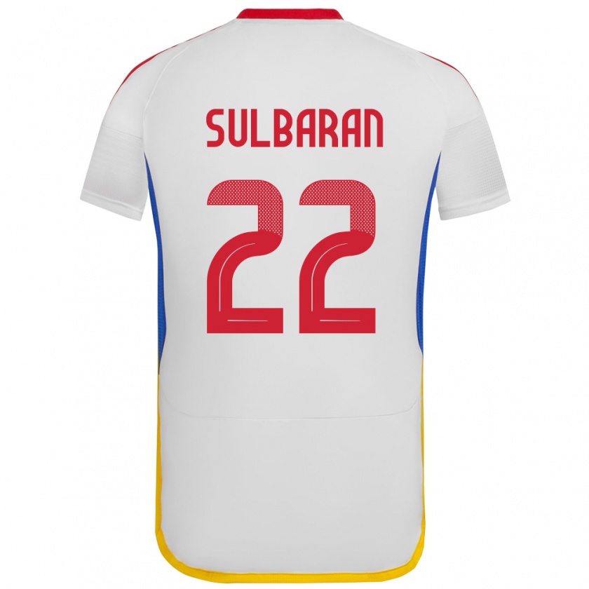 Kandiny Niño Camiseta Venezuela Manuel Sulbarán #22 Blanco 2ª Equipación 24-26 La Camisa Chile