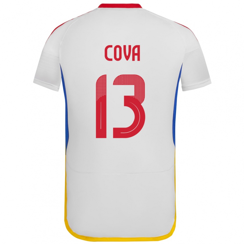 Kandiny Niño Camiseta Venezuela Alejandro Cova #13 Blanco 2ª Equipación 24-26 La Camisa Chile