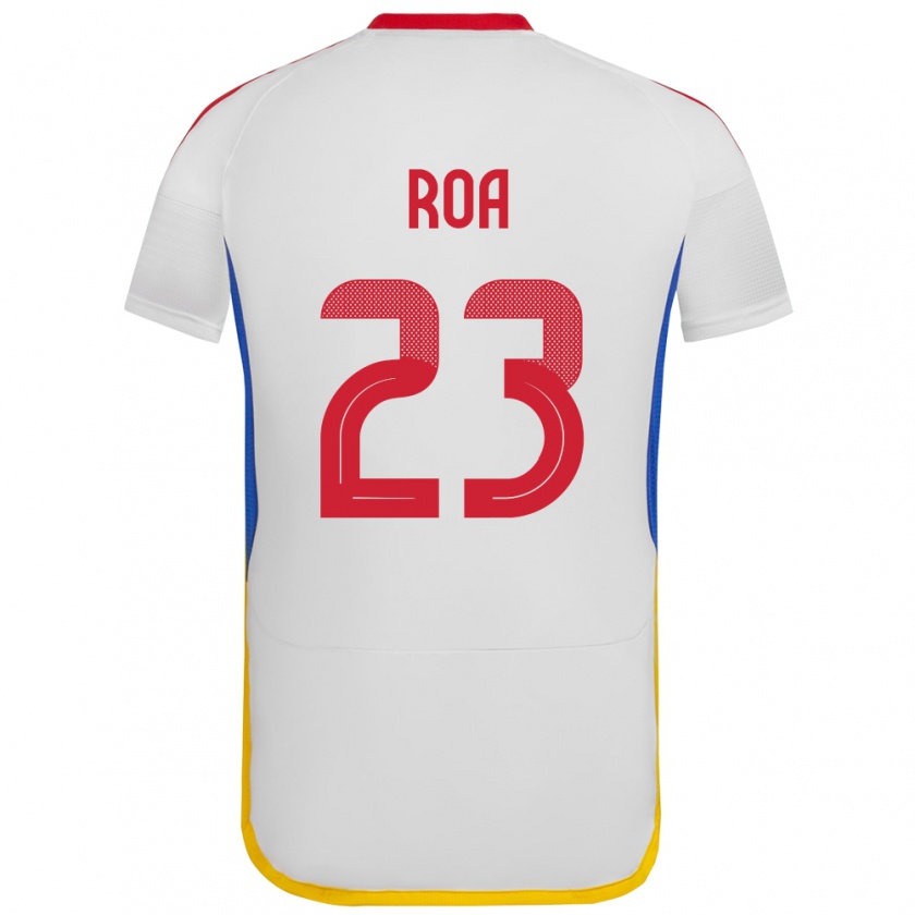 Kandiny Niño Camiseta Venezuela Keiber Roa #23 Blanco 2ª Equipación 24-26 La Camisa Chile