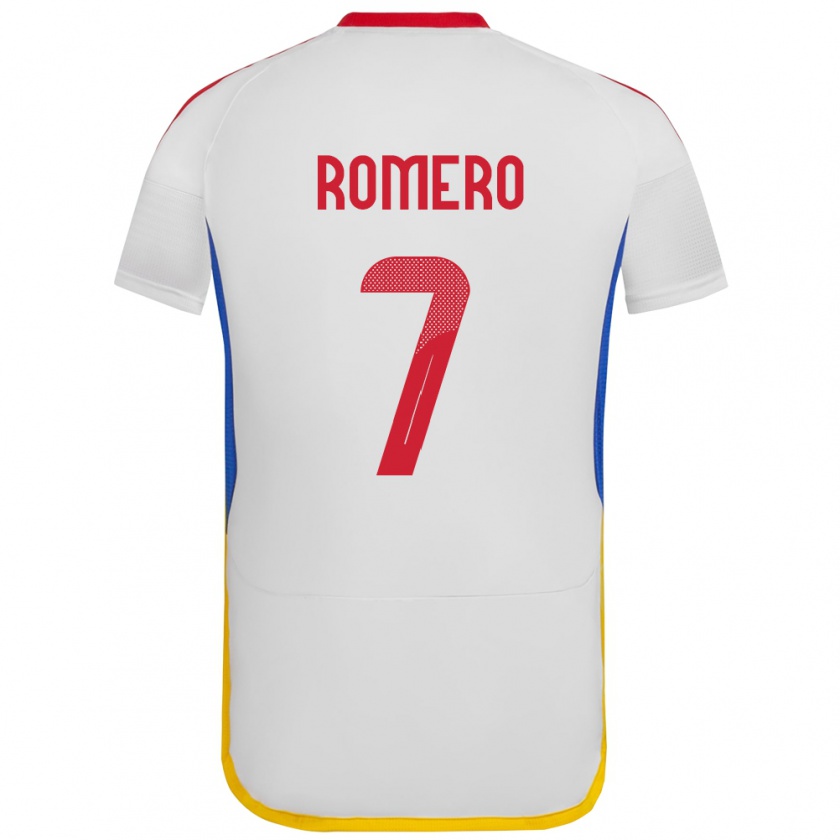 Kandiny Niño Camiseta Venezuela Leenhan Romero #7 Blanco 2ª Equipación 24-26 La Camisa Chile