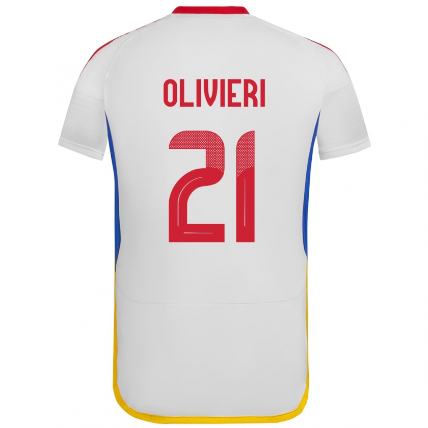 Kandiny Niño Camiseta Venezuela Bárbara Olivieri #21 Blanco 2ª Equipación 24-26 La Camisa Chile