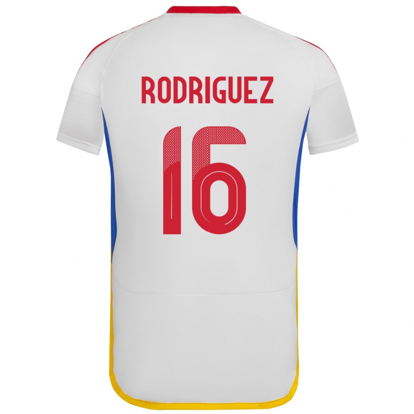 Kandiny Niño Camiseta Venezuela Arianna Rodríguez #16 Blanco 2ª Equipación 24-26 La Camisa Chile