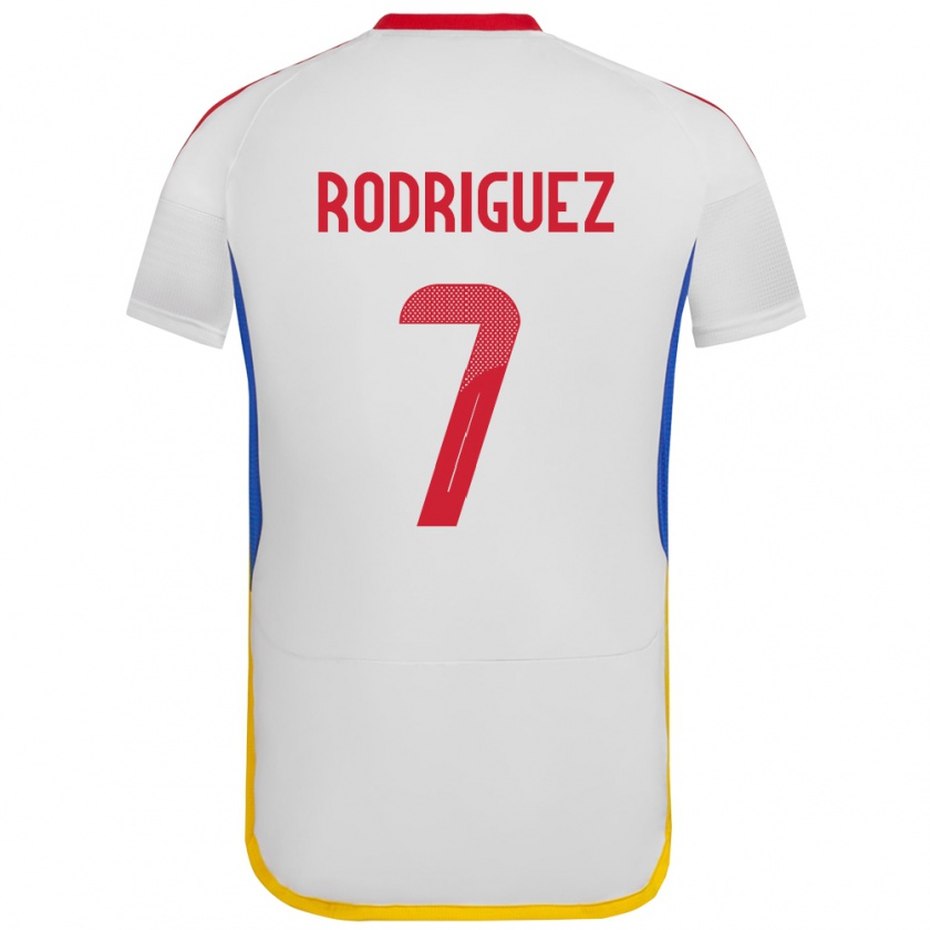 Kandiny Niño Camiseta Venezuela Daniuska Rodriguez #7 Blanco 2ª Equipación 24-26 La Camisa Chile