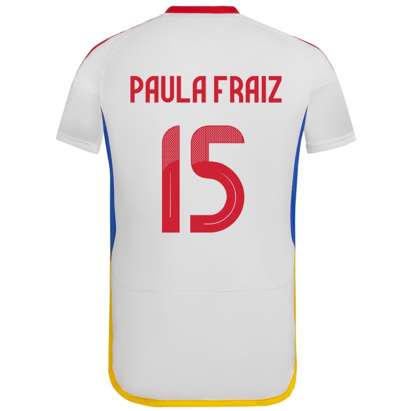 Kandiny Niño Camiseta Venezuela Ana Paula Fraiz #15 Blanco 2ª Equipación 24-26 La Camisa Chile