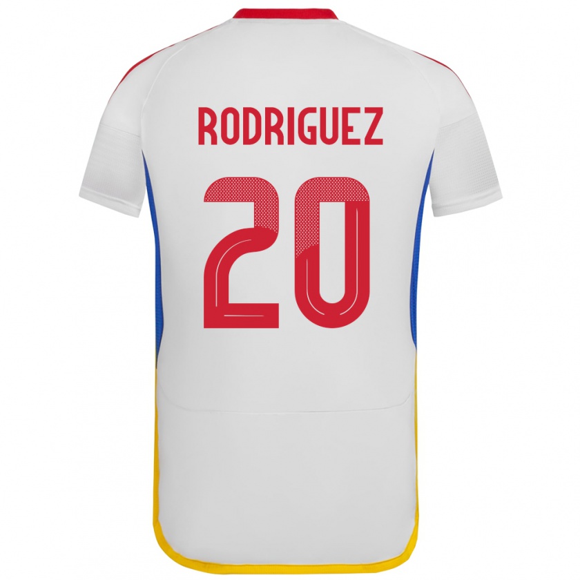 Kandiny Niño Camiseta Venezuela Dayana Rodríguez #20 Blanco 2ª Equipación 24-26 La Camisa Chile