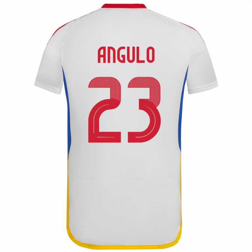 Kandiny Niño Camiseta Venezuela Gabriela Angulo #23 Blanco 2ª Equipación 24-26 La Camisa Chile