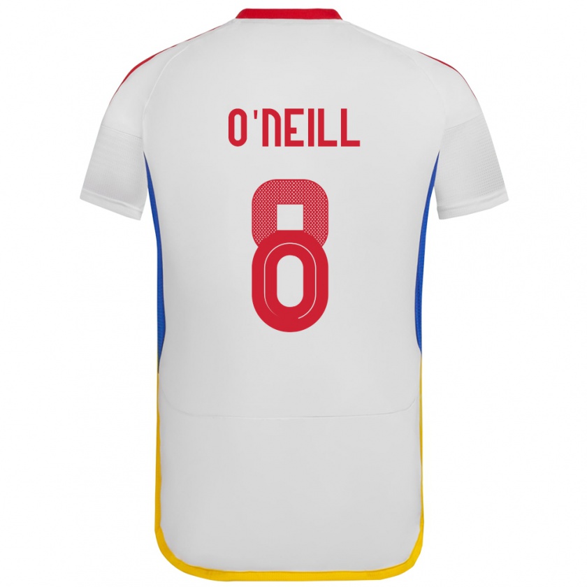 Kandiny Niño Camiseta Venezuela Sonia O'neill #8 Blanco 2ª Equipación 24-26 La Camisa Chile