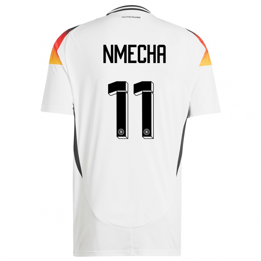 Kandiny Hombre Camiseta Alemania Lukas Nmecha #11 Blanco 1ª Equipación 24-26 La Camisa Chile