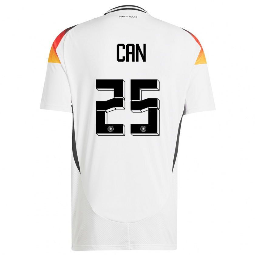 Kandiny Hombre Camiseta Alemania Emre Can #25 Blanco 1ª Equipación 24-26 La Camisa Chile