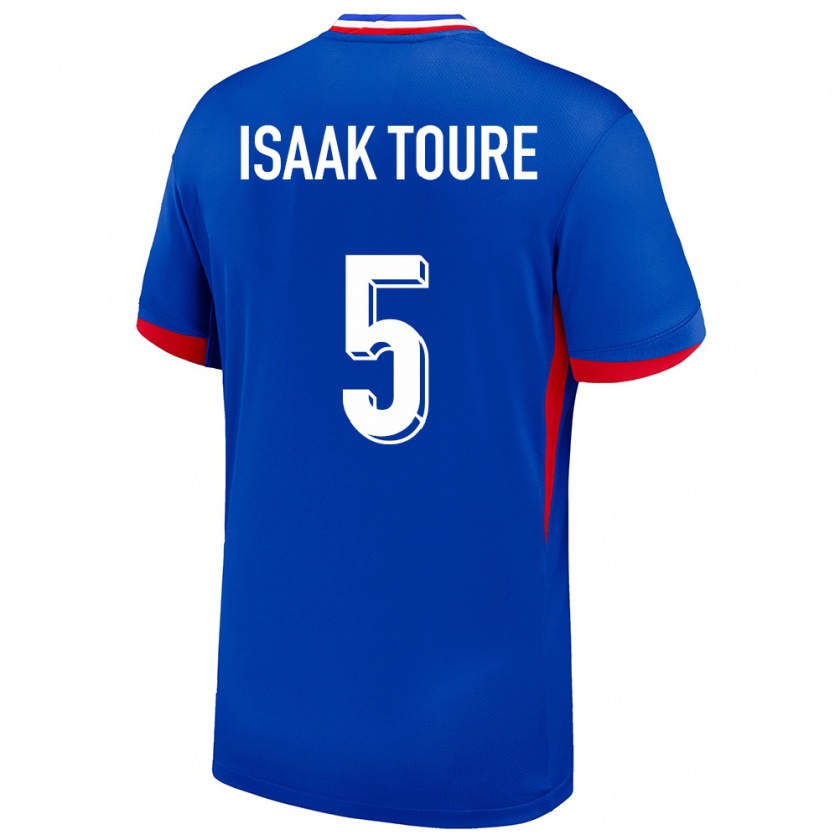 Kandiny Hombre Camiseta Francia Souleymane Isaak Toure #5 Azul 1ª Equipación 24-26 La Camisa Chile