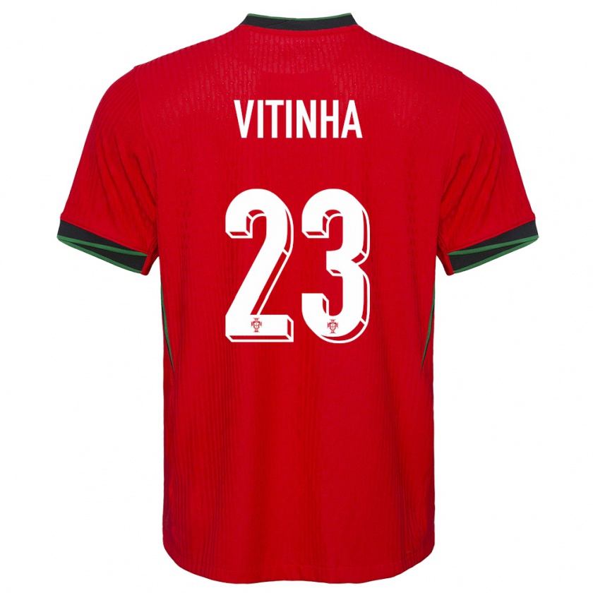 Kandiny Hombre Camiseta Portugal Vitinha #23 Rojo 1ª Equipación 24-26 La Camisa Chile