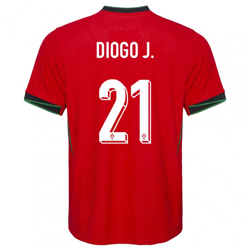 Kandiny Hombre Camiseta Portugal Diogo Jota #21 Rojo 1ª Equipación 24-26 La Camisa Chile