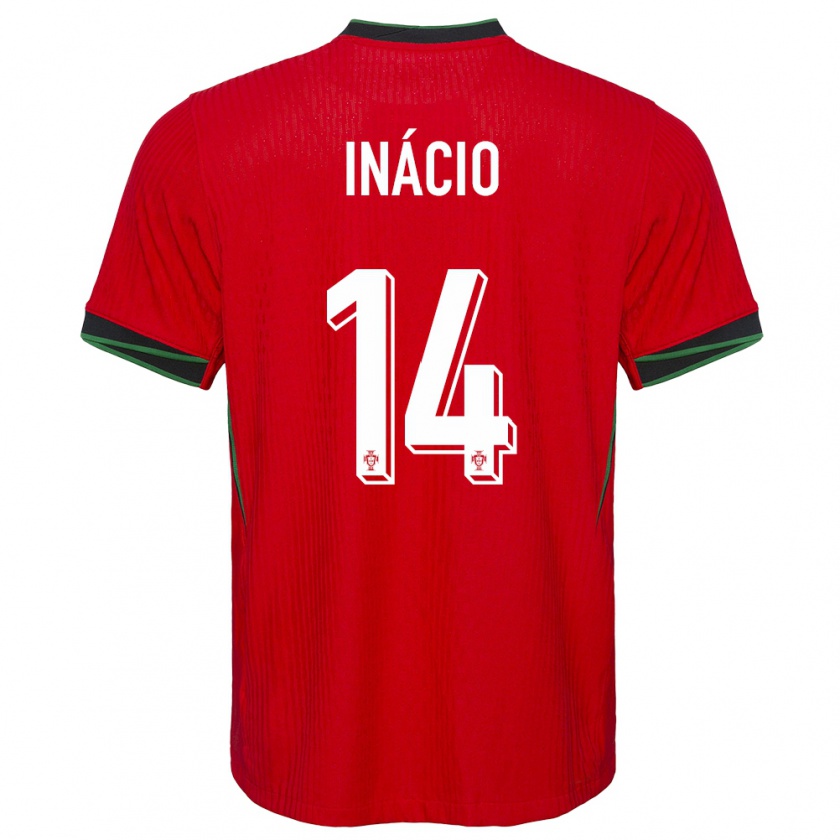 Kandiny Hombre Camiseta Portugal Goncalo Inacio #14 Rojo 1ª Equipación 24-26 La Camisa Chile