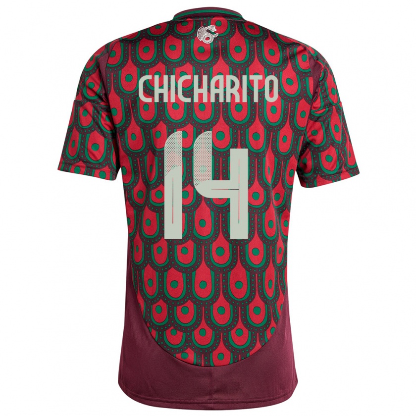 Kandiny Hombre Camiseta México Chicharito #14 Granate 1ª Equipación 24-26 La Camisa Chile