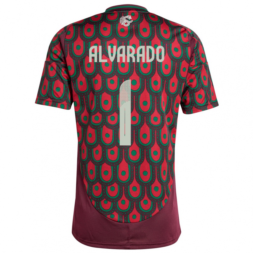 Kandiny Hombre Camiseta México Emily Alvarado #1 Granate 1ª Equipación 24-26 La Camisa Chile