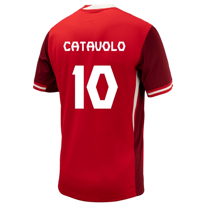 Kandiny Hombre Camiseta Canadá Matthew Catavolo #10 Rojo 1ª Equipación 24-26 La Camisa Chile