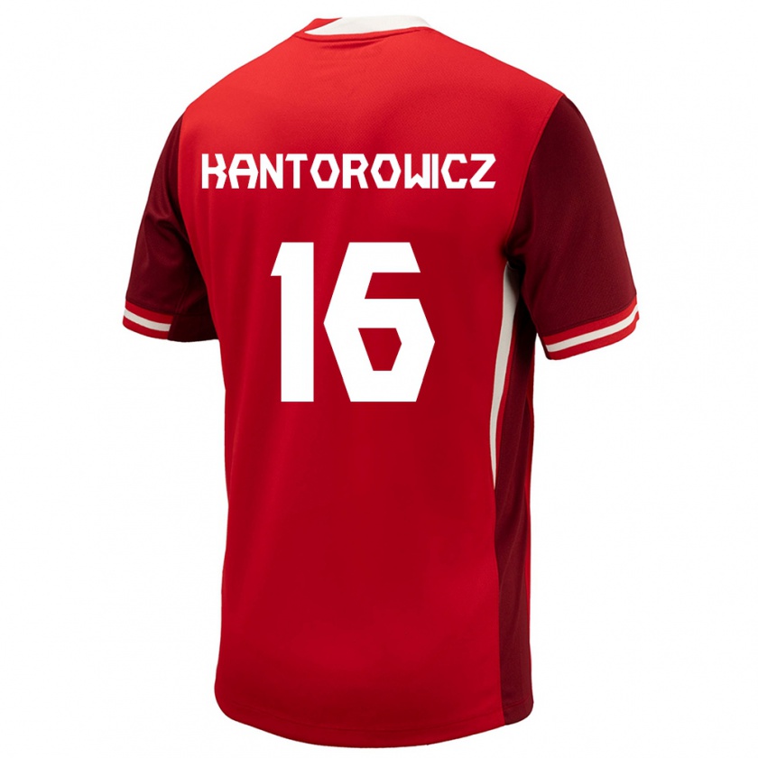 Kandiny Hombre Camiseta Canadá Dominic Kantorowicz #16 Rojo 1ª Equipación 24-26 La Camisa Chile