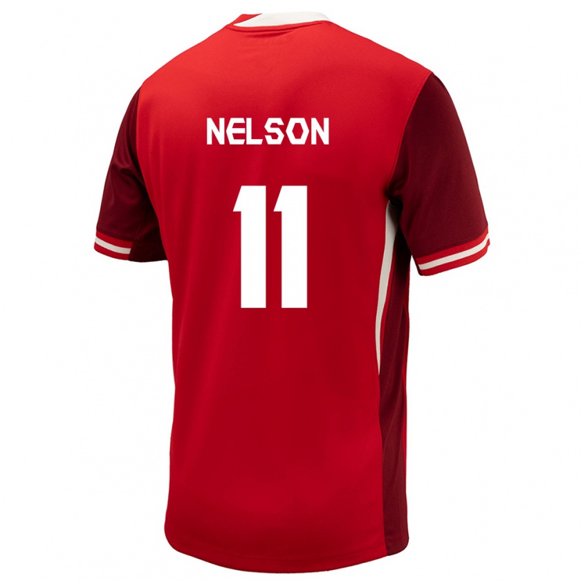 Kandiny Hombre Camiseta Canadá Jayden Nelson #11 Rojo 1ª Equipación 24-26 La Camisa Chile