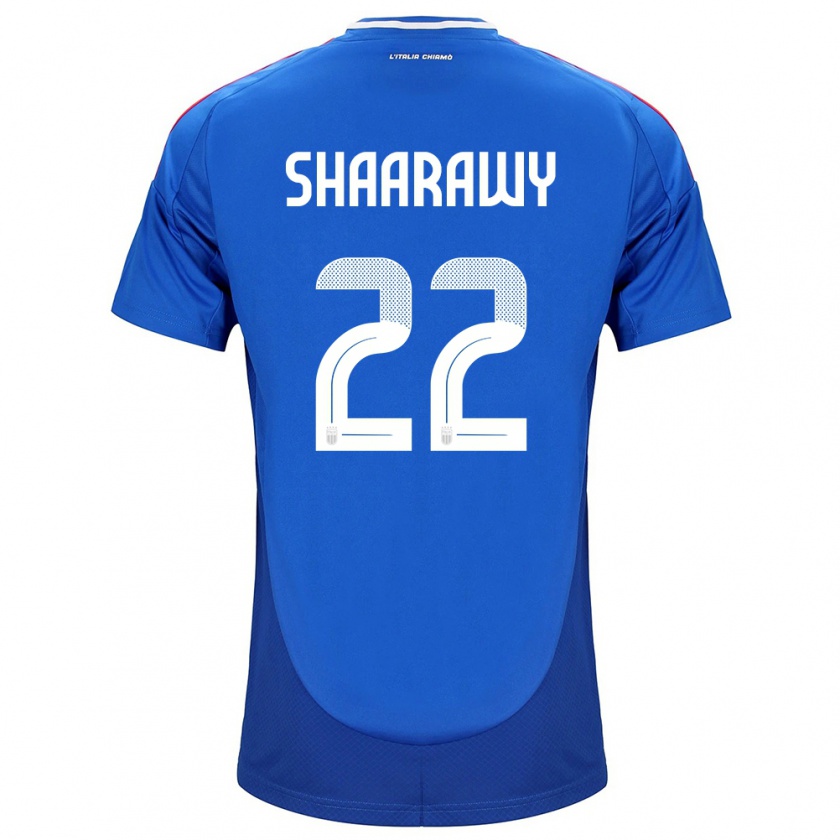 Kandiny Hombre Camiseta Italia Stephan El Shaarawy #22 Azul 1ª Equipación 24-26 La Camisa Chile