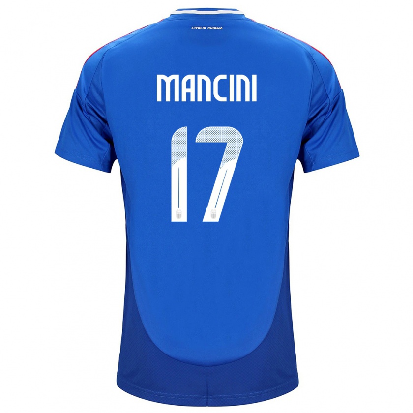 Kandiny Hombre Camiseta Italia Gianluca Mancini #17 Azul 1ª Equipación 24-26 La Camisa Chile