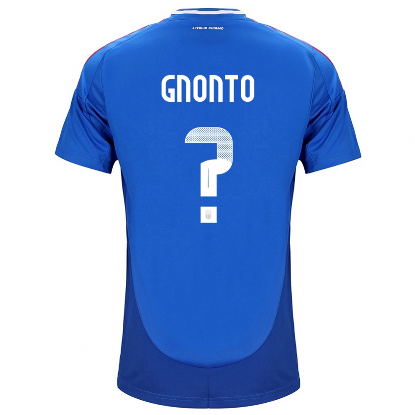 Kandiny Hombre Camiseta Italia Wilfried Gnonto #0 Azul 1ª Equipación 24-26 La Camisa Chile