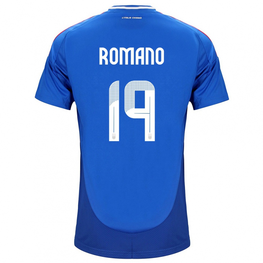 Kandiny Hombre Camiseta Italia Marco Romano #19 Azul 1ª Equipación 24-26 La Camisa Chile