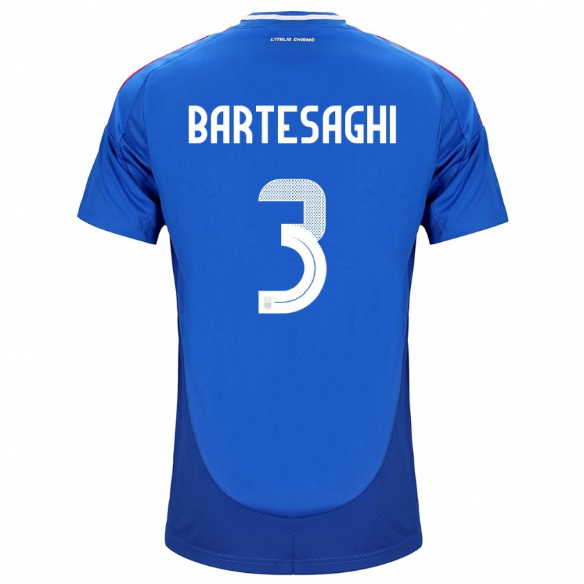 Kandiny Hombre Camiseta Italia Davide Bartesaghi #3 Azul 1ª Equipación 24-26 La Camisa Chile