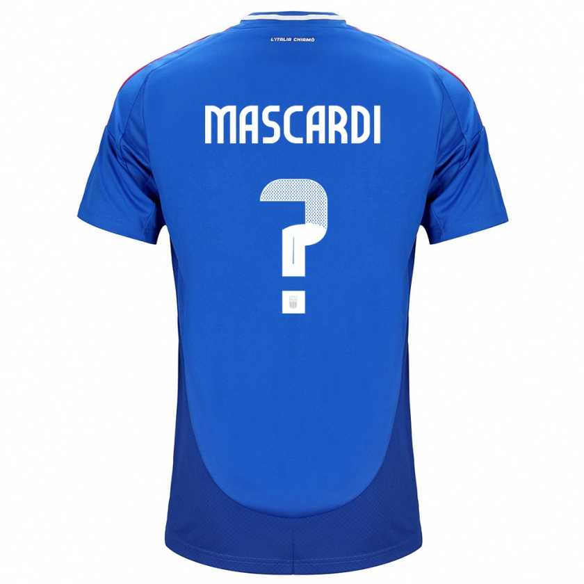 Kandiny Hombre Camiseta Italia Diego Mascardi #0 Azul 1ª Equipación 24-26 La Camisa Chile