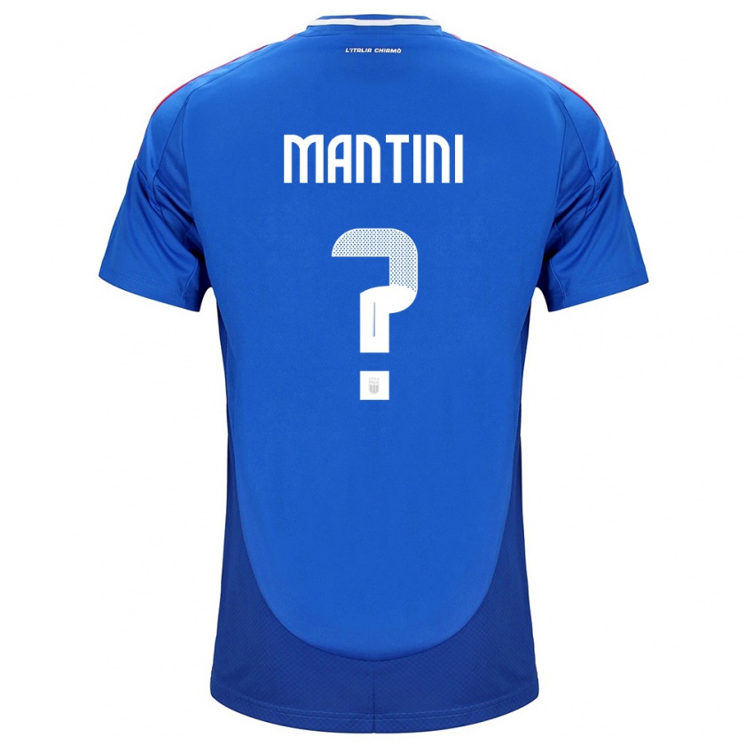 Kandiny Hombre Camiseta Italia Matteo Mantini #0 Azul 1ª Equipación 24-26 La Camisa Chile