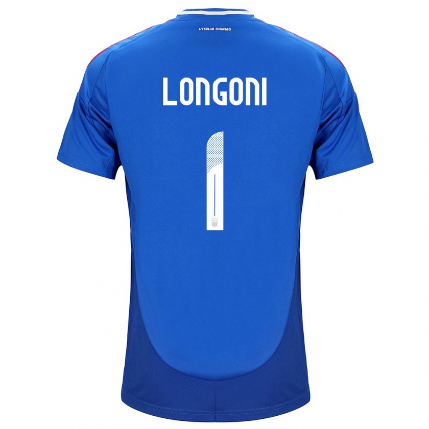 Kandiny Hombre Camiseta Italia Alessandro Longoni #1 Azul 1ª Equipación 24-26 La Camisa Chile