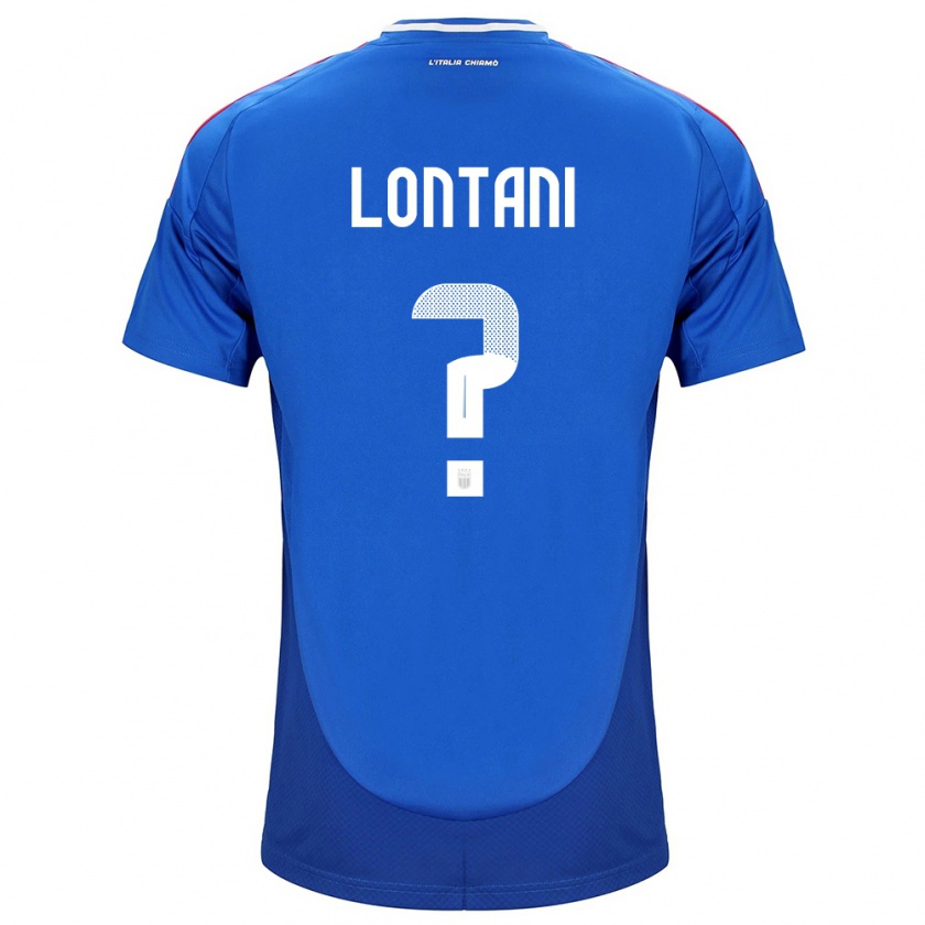 Kandiny Hombre Camiseta Italia Simone Lontani #0 Azul 1ª Equipación 24-26 La Camisa Chile