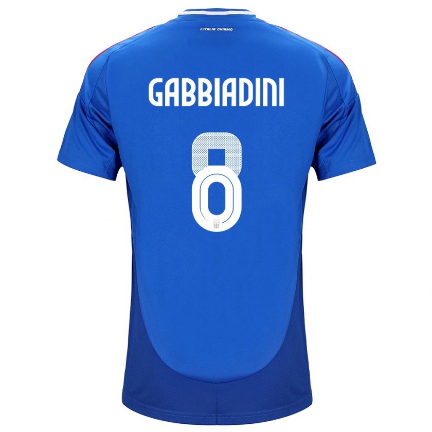 Kandiny Hombre Camiseta Italia Melania Gabbiadini #8 Azul 1ª Equipación 24-26 La Camisa Chile