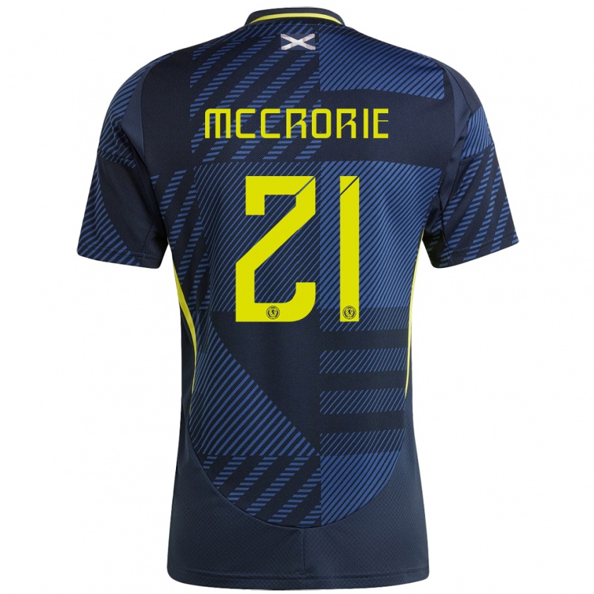 Kandiny Hombre Camiseta Escocia Robby Mccrorie #21 Azul Oscuro 1ª Equipación 24-26 La Camisa Chile