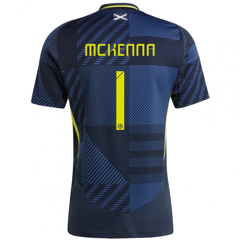 Kandiny Hombre Camiseta Escocia Callan Mckenna #1 Azul Oscuro 1ª Equipación 24-26 La Camisa Chile