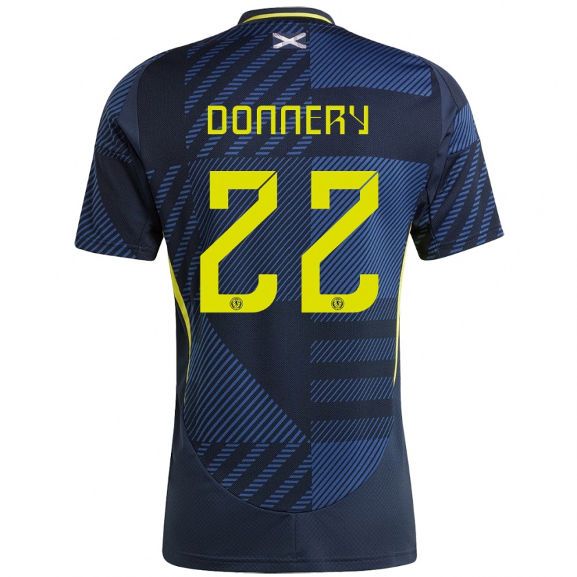 Kandiny Hombre Camiseta Escocia Julian Donnery #22 Azul Oscuro 1ª Equipación 24-26 La Camisa Chile