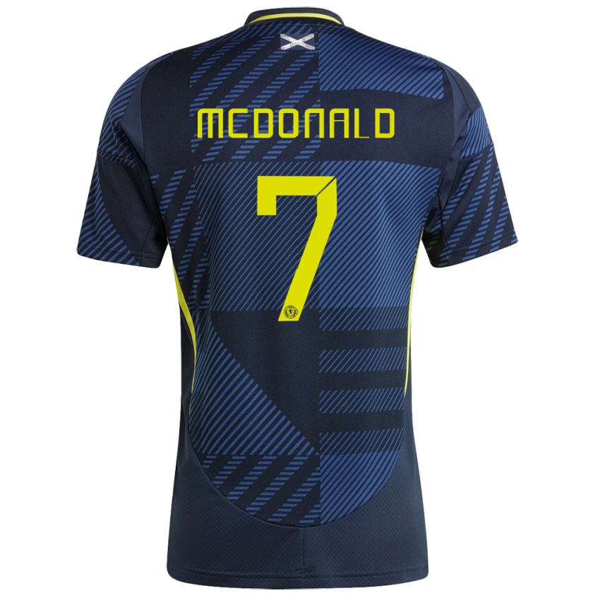 Kandiny Hombre Camiseta Escocia Josh Mcdonald #7 Azul Oscuro 1ª Equipación 24-26 La Camisa Chile