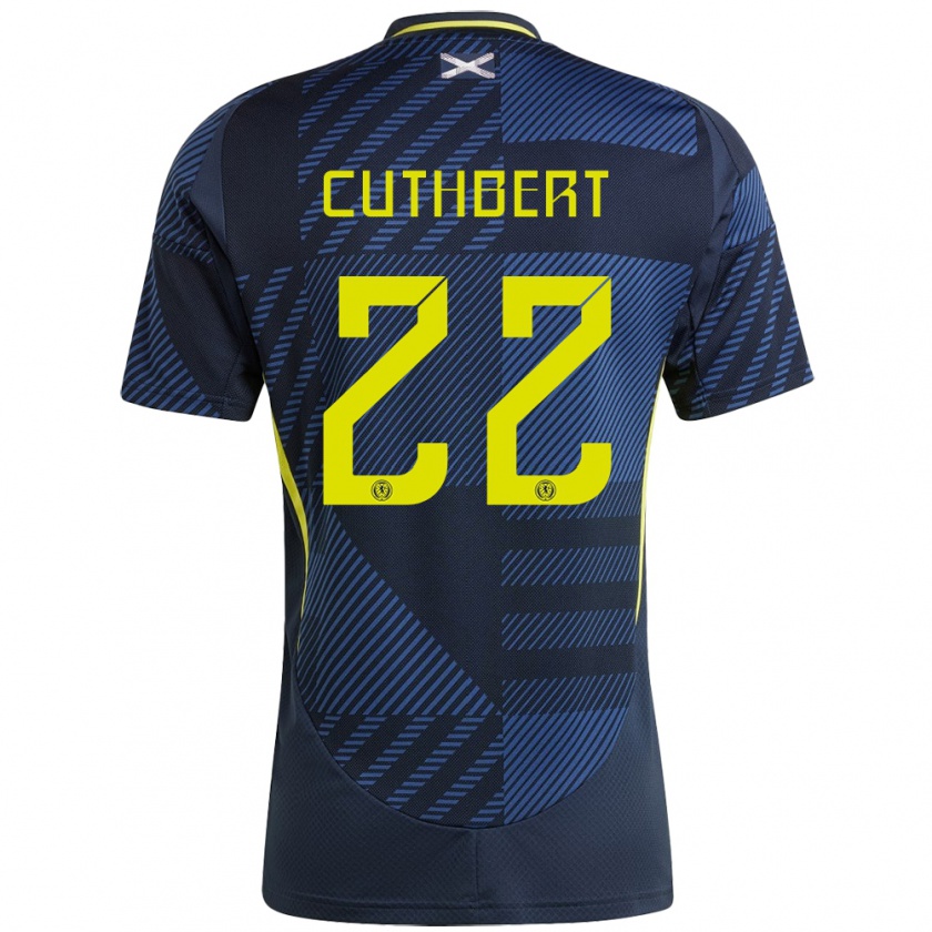 Kandiny Hombre Camiseta Escocia Erin Cuthbert #22 Azul Oscuro 1ª Equipación 24-26 La Camisa Chile