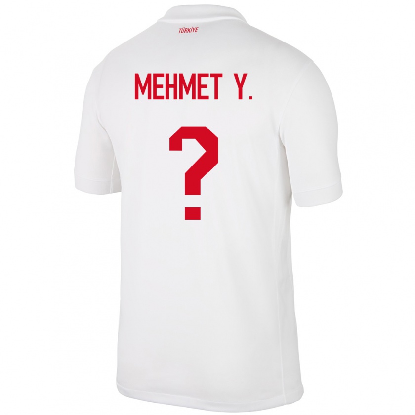 Kandiny Hombre Camiseta Turquía Mehmet Yildirim #0 Blanco 1ª Equipación 24-26 La Camisa Chile