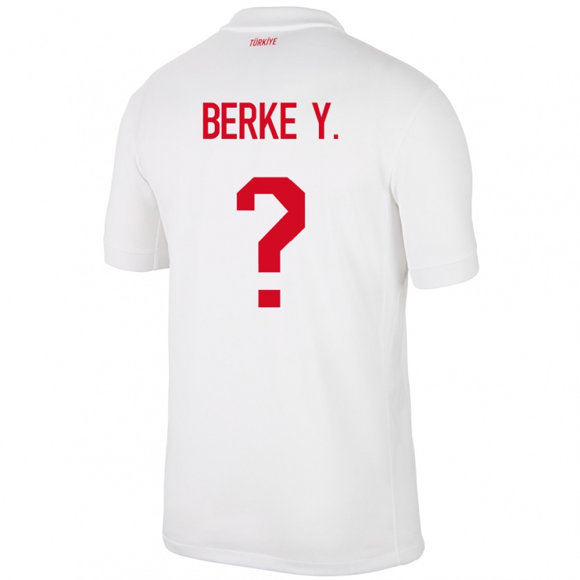 Kandiny Hombre Camiseta Turquía Berke Yıldırım #0 Blanco 1ª Equipación 24-26 La Camisa Chile