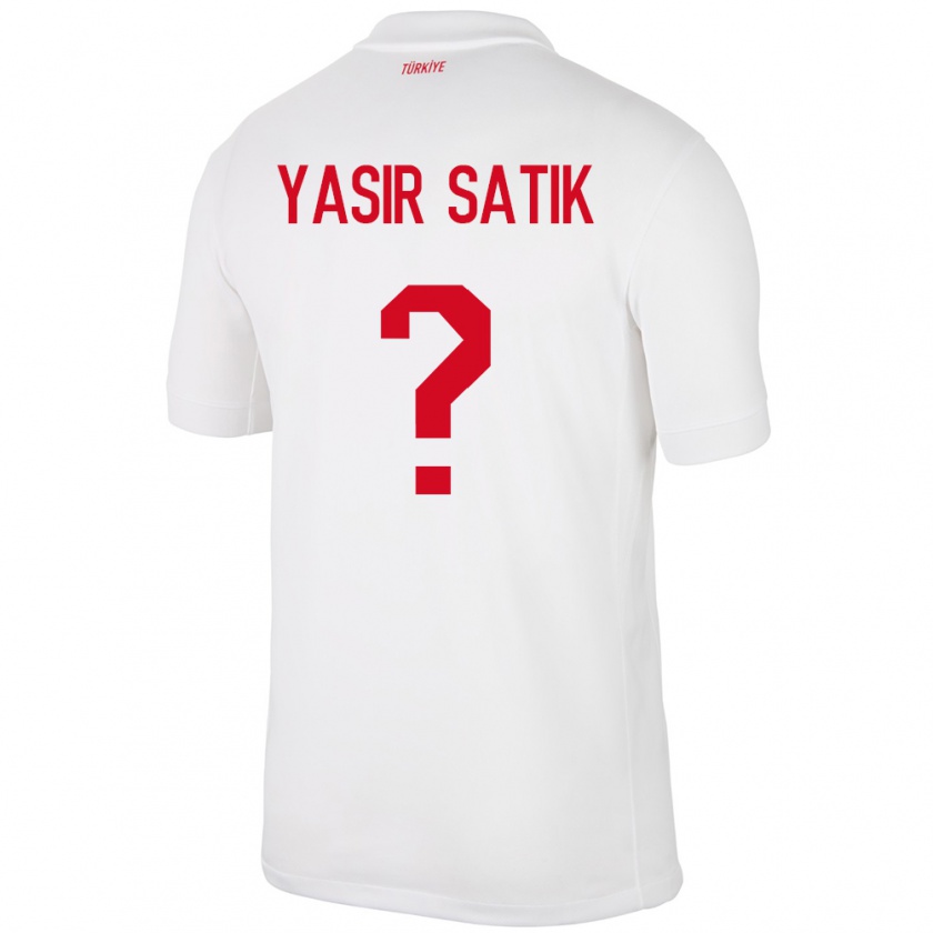 Kandiny Hombre Camiseta Turquía Üveys Yasir Satık #0 Blanco 1ª Equipación 24-26 La Camisa Chile