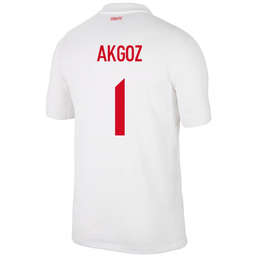 Kandiny Hombre Camiseta Turquía Selda Akgöz #1 Blanco 1ª Equipación 24-26 La Camisa Chile