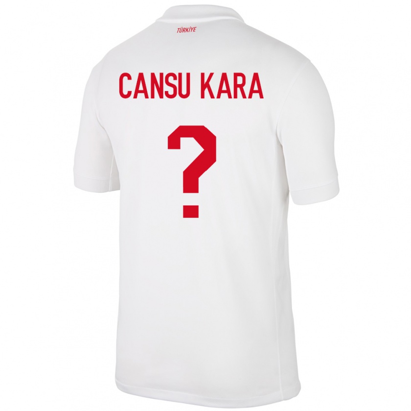 Kandiny Hombre Camiseta Turquía İlayda Cansu Kara #0 Blanco 1ª Equipación 24-26 La Camisa Chile