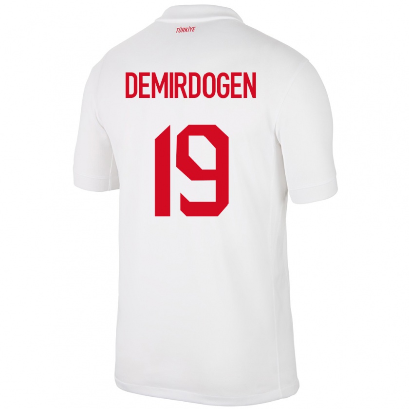 Kandiny Hombre Camiseta Turquía Neslihan Demirdögen #19 Blanco 1ª Equipación 24-26 La Camisa Chile