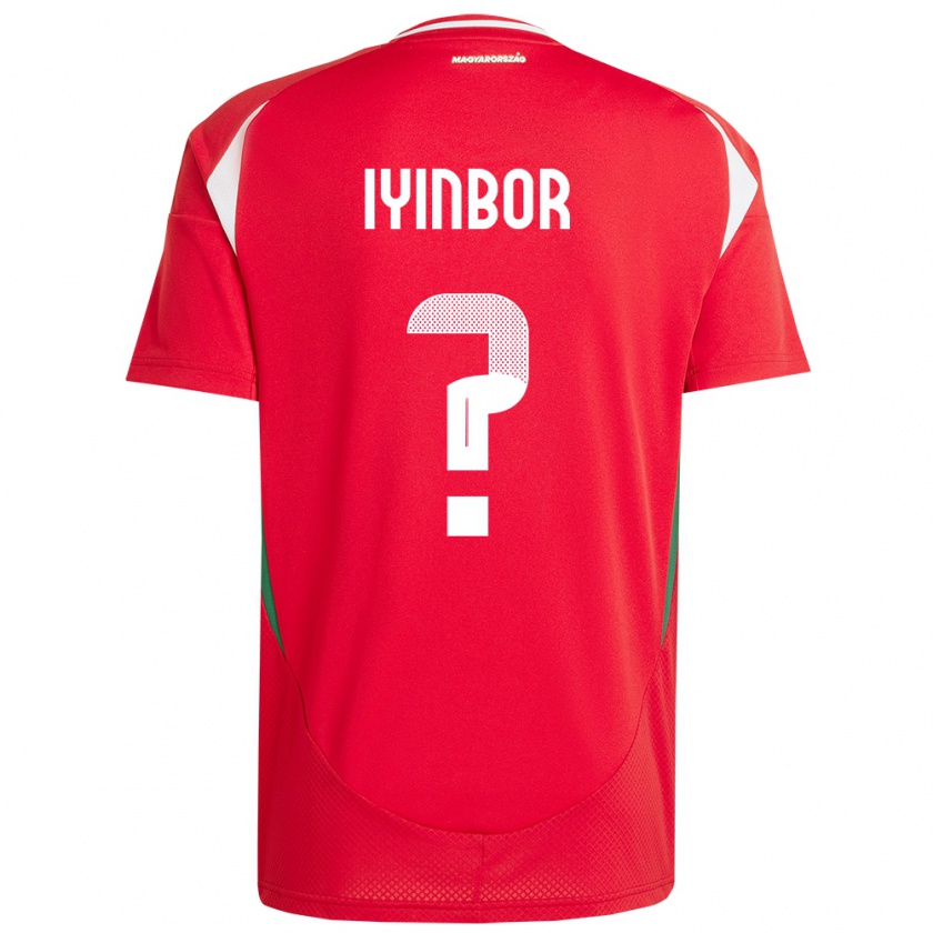 Kandiny Hombre Camiseta Hungría Patrick Iyinbor #0 Rojo 1ª Equipación 24-26 La Camisa Chile