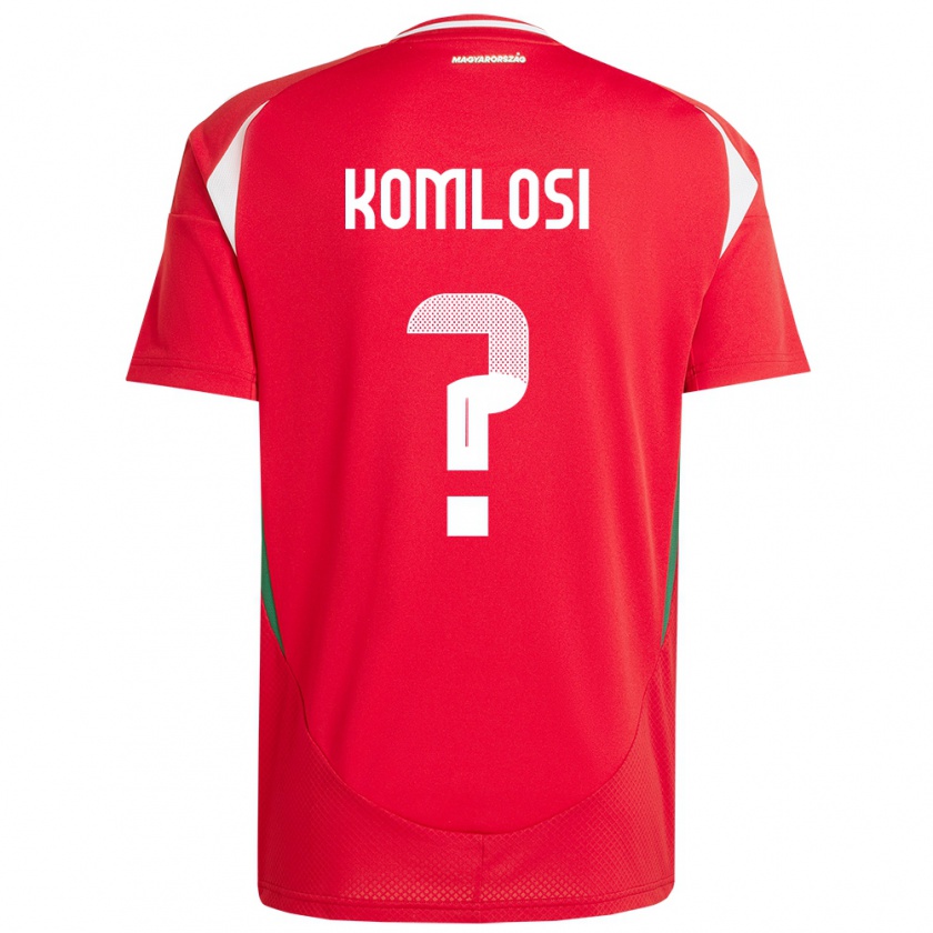 Kandiny Hombre Camiseta Hungría Bence Komlósi #0 Rojo 1ª Equipación 24-26 La Camisa Chile