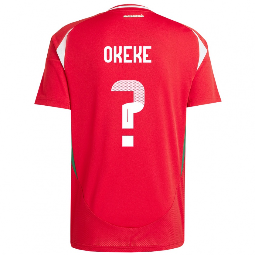 Kandiny Hombre Camiseta Hungría Michael Okeke #0 Rojo 1ª Equipación 24-26 La Camisa Chile