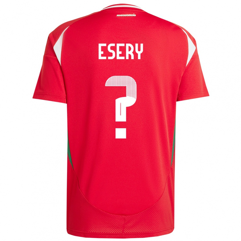 Kandiny Hombre Camiseta Hungría Desmond Esery #0 Rojo 1ª Equipación 24-26 La Camisa Chile